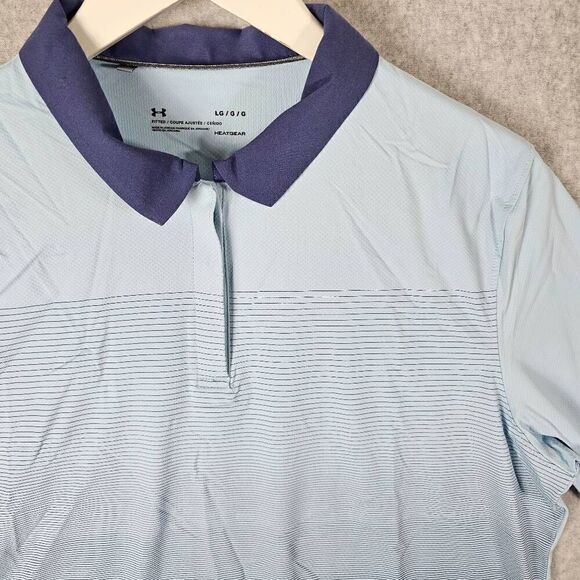 Under Armour Golf Polo HeatGear Fitted Large - Picture 6 of 11